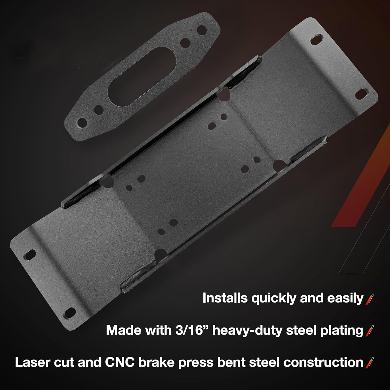 Trailer Winch Mount Plate Bracket Set For Polaris Ranger Midsize 570 2022 2025
