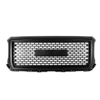 Front Upper Bumper Grille for GMC Sierra 1500 2014 2015 Matte Black Denali