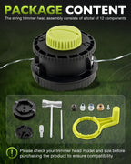 314608005 String Trimmer Head Straight Shaft for Ryobi RY15526 RY15527 RY15529