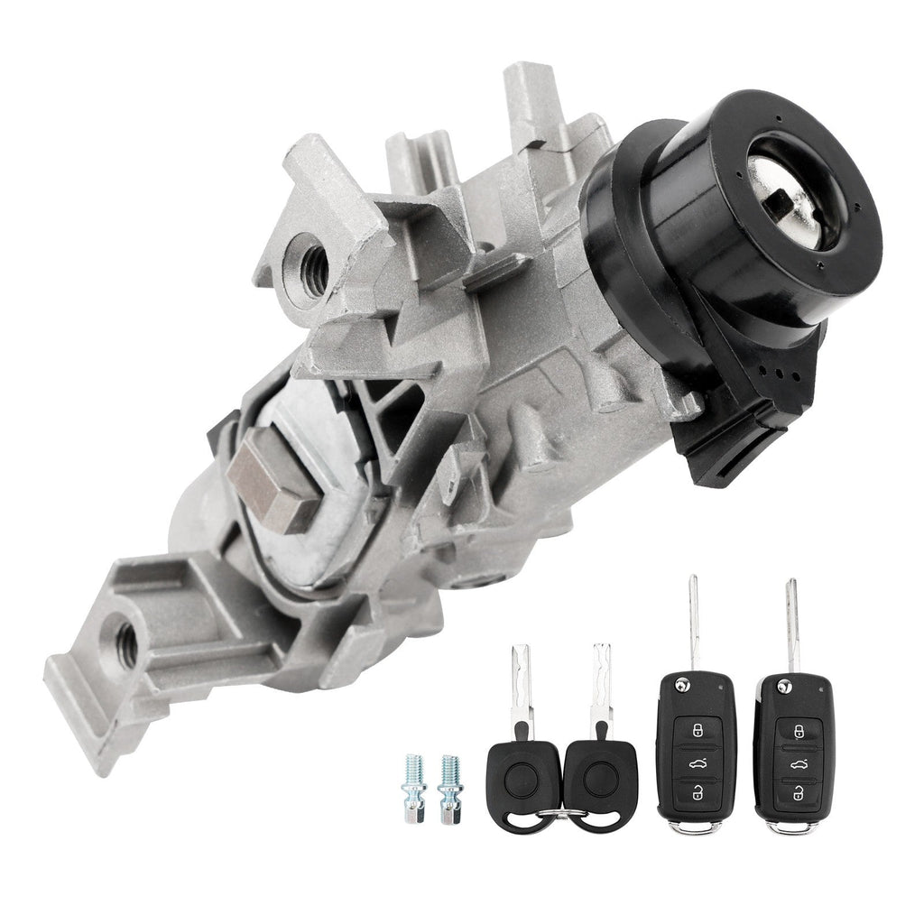 Ignition Switch Lock Cylinder w/ Remote Key Shell for 2004-18 VW Jetta Golf EOS