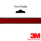 Vintage Style 5 8 Maroon Chrome Side Body Trim Molding