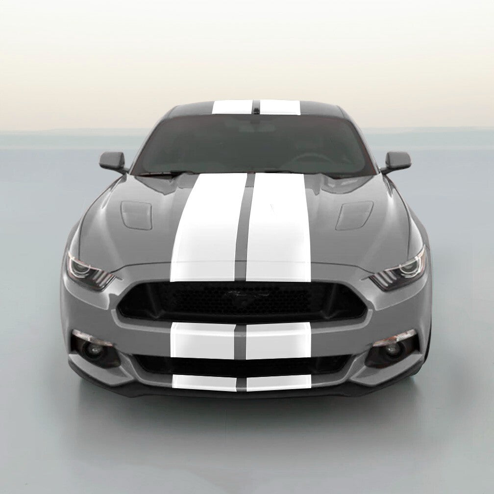 11 Inch Vinyl Rally Stripes Racing Stripe Kit Hood Trunk Roof for Ford Mustang