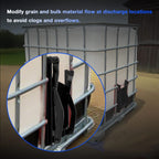 9X9 Black Sliding Grain Gate For Feed Bin Truck Unloading Manual Flow Control