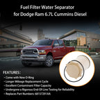 Fuel Filter 6.7L Cummins Diesel Kit For 2013-2018 Dodge Ram 2500 3500 4500 5500