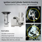 Ignition Lock Cylinder Switch & Housing for 2000 2007 Chevy Silverado GMC Sierra