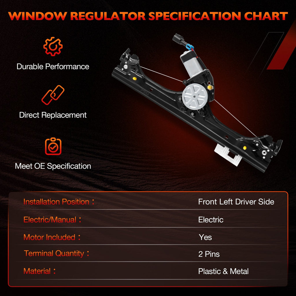 751 648 Front Left Power Window Regulator With Motor Assy For 2012 2019 Fiat 500