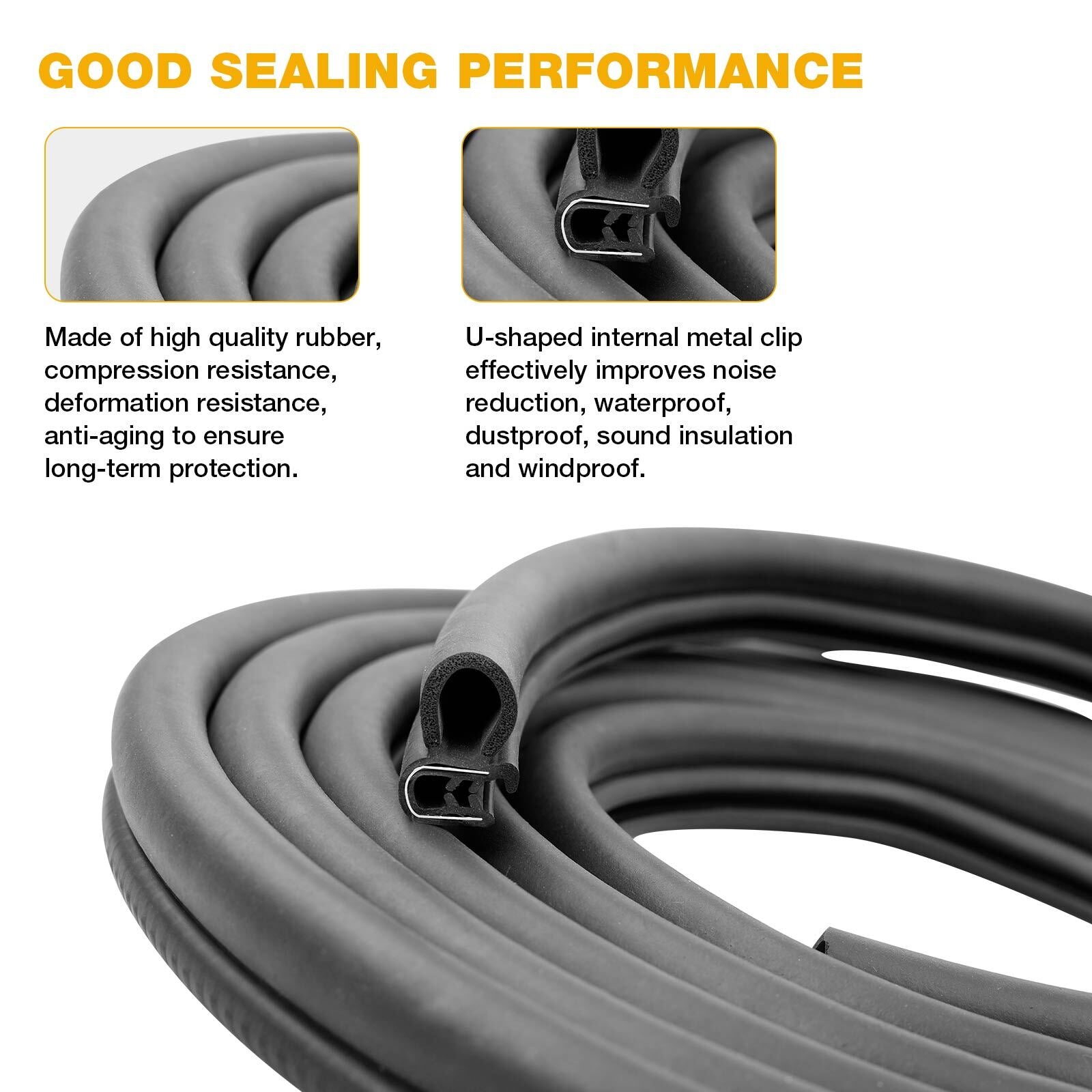 Door Rubber Weatherstrip Seal 13.5ft for 1986 2007 Peterbilt 359 370 377 379 380