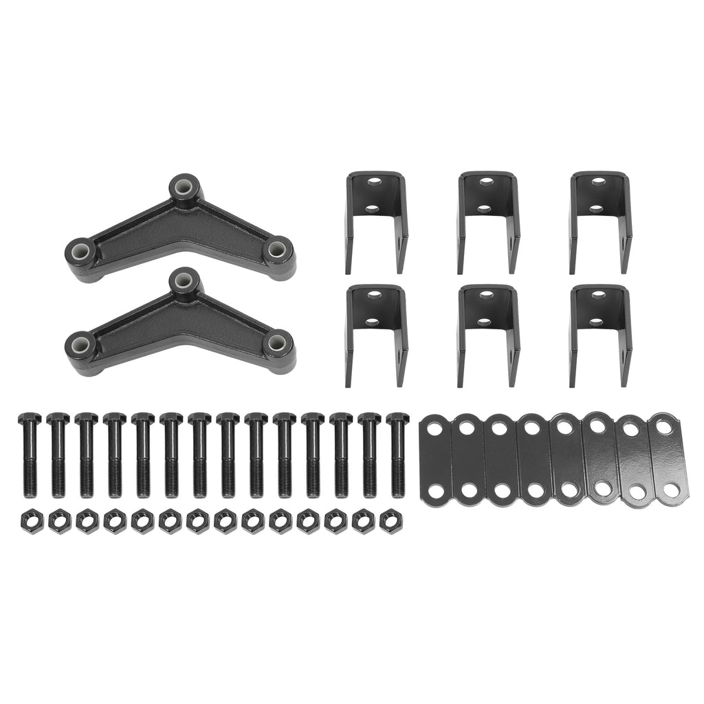 Trailer Axle Shackle Kit Powder Coated Equalizer Shackle Strap Hanger Kit
