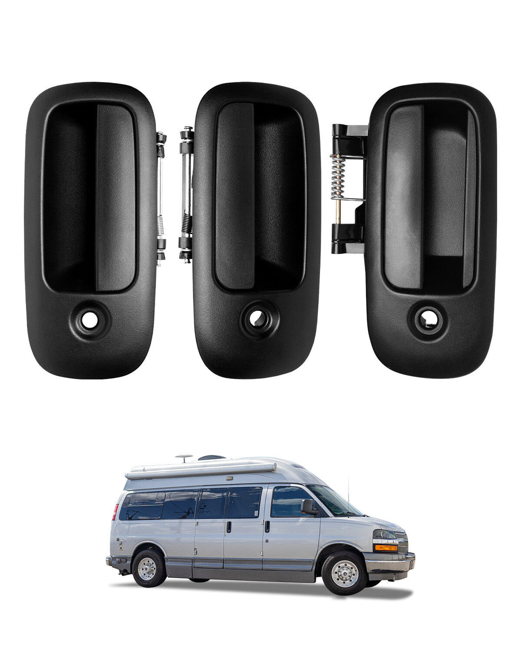 Exterior Door Handle for Chevy Express GMC Savana 1500 2500 3500 2010 2022 3PCS