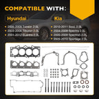 MLS Cyl Head Gasket Set for Hyundai Tucson Tiburon Kia Soul Spectra 2001 2012