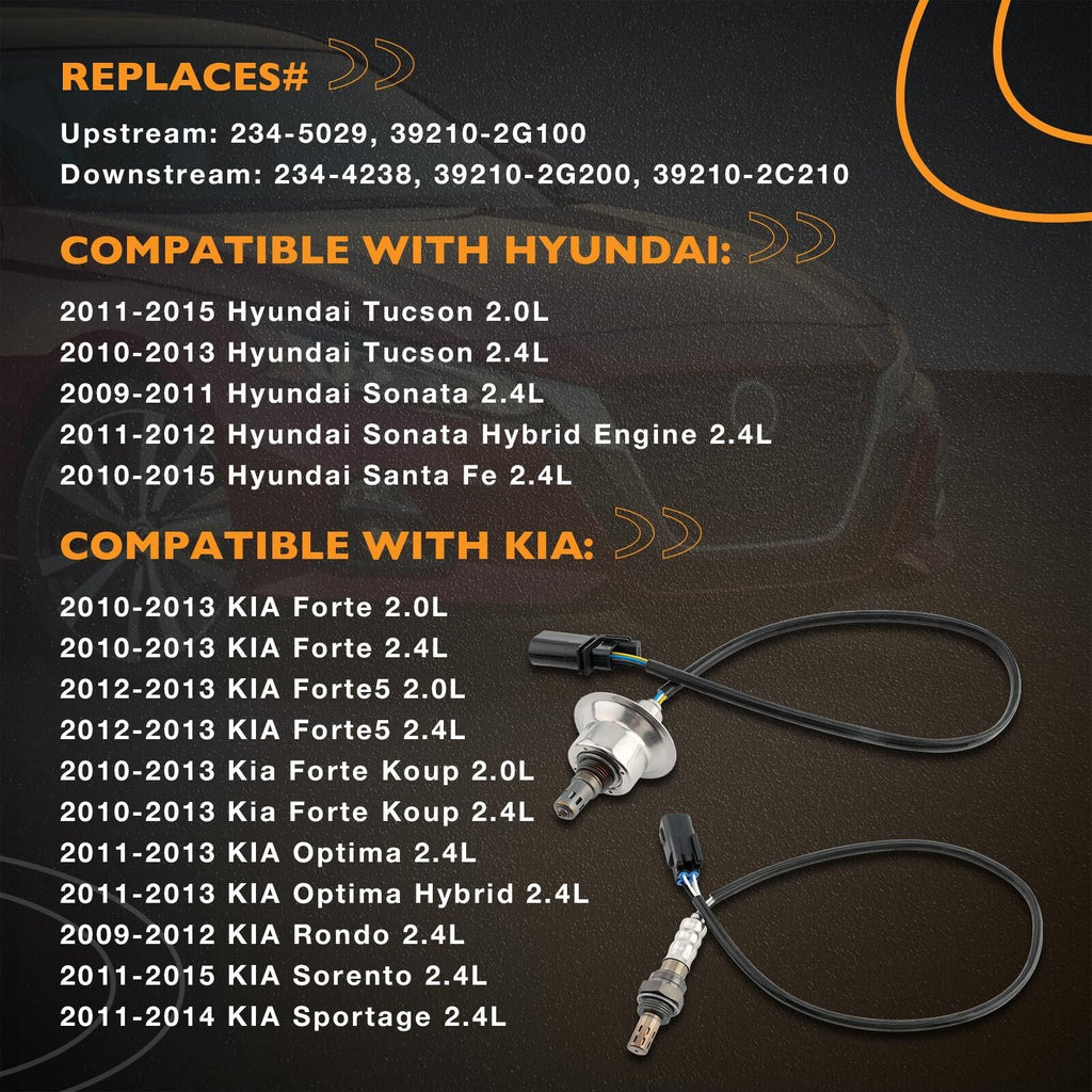 Upstream and Downstream O2 Oxygen Sensor for KIA Sorento Forte Hyundai Sonata
