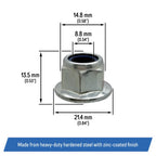 14M7400 Lock Nut 10mm for John Deere Sabre SABO Great Dane Scotts ATV UTV