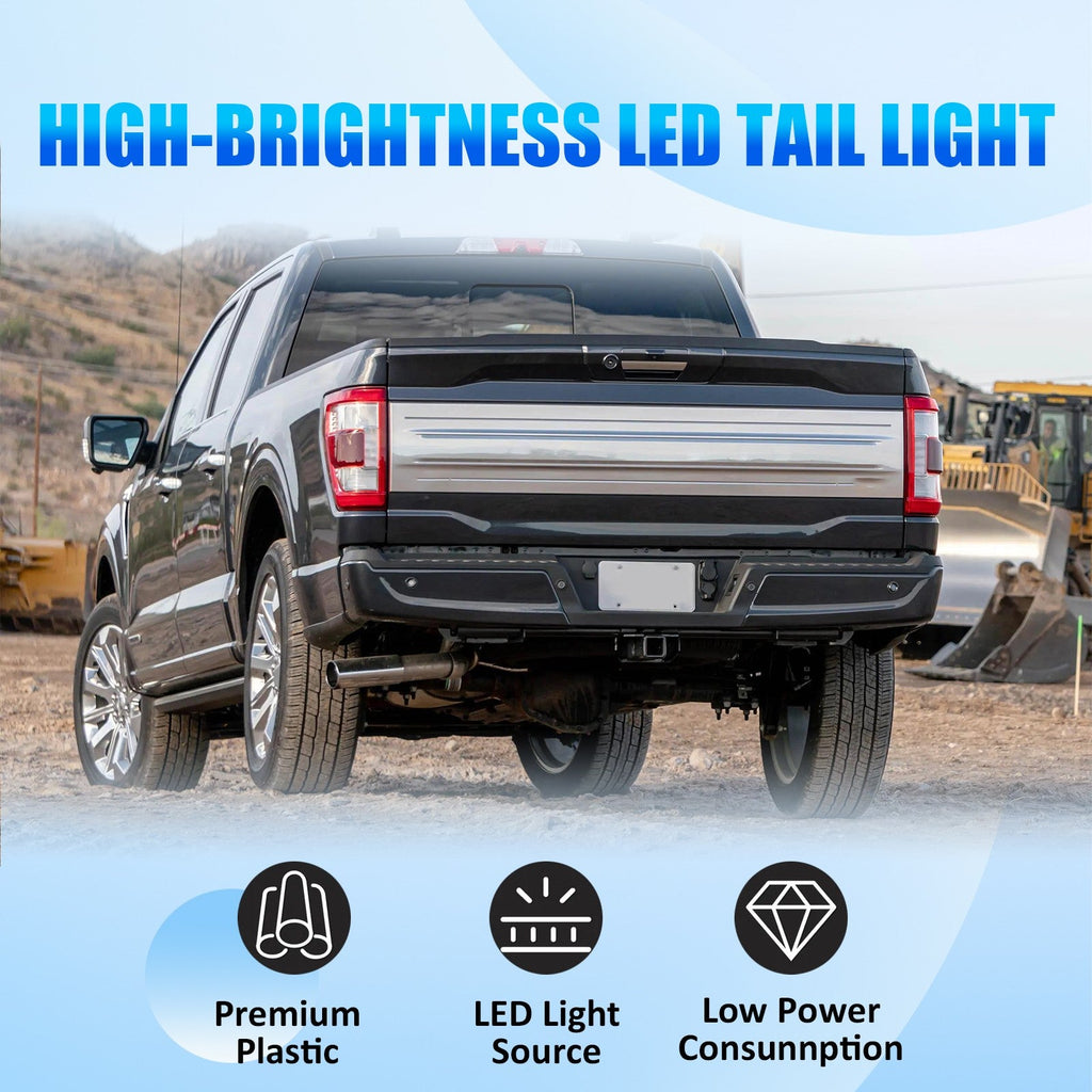 For Ford F-150 2021 2022 2023 LED Rear Tail Light Lamp w/ Blind Spot Left Side