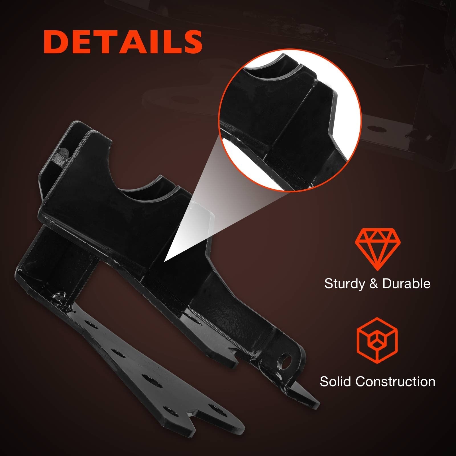 1118 Front Track Bar Relocation Bracket For Rough Country 07 18 Jeep JK Wrangler