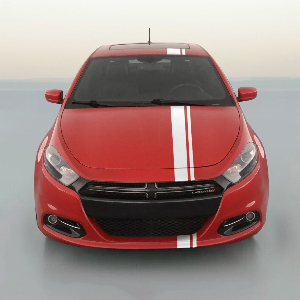 6 Inch Offset Vinyl Rally and Racing Stripe Kit for Dodge Dart plus Bonus