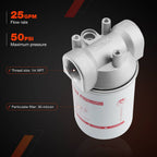 Fuel Transfer Tank Pump Kit 1 NPT with 30 Micron Spin on Filter Element