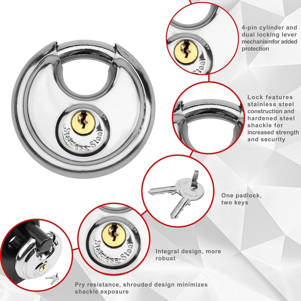 Black Gooseneck Trailer Lock with Key Lock for RVs Livestock Haulers Trailers
