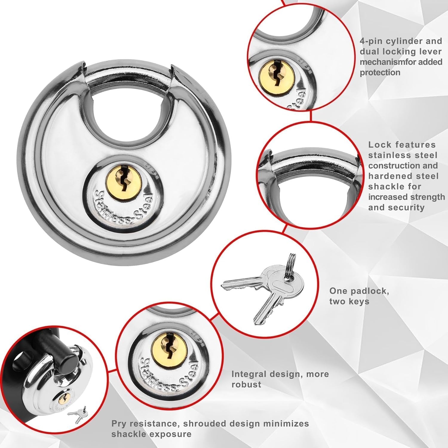 Black Gooseneck Trailer Lock with Key Lock for RVs Livestock Haulers Trailers