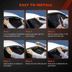Side Window Visor Rain Guards Deflectors for Toyota Tacoma 2016 2023 Black 4 Pcs
