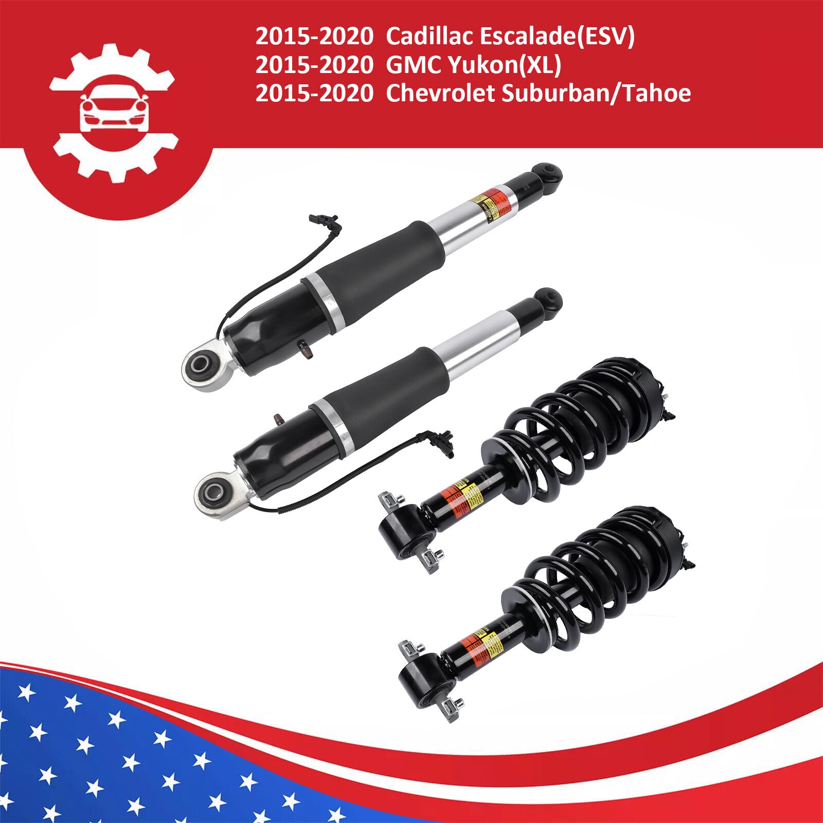 FRONT Strut Assy & REAR shock Absorber for 2015-20 Escalade Suburban Tahoe Yukon