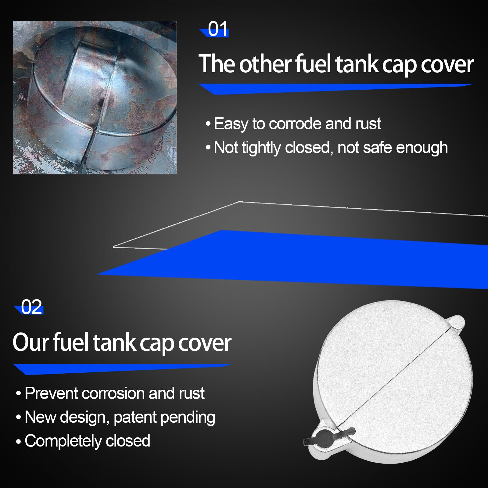 Semi Truck Locking Diesel Fuel Cap Cover for Freightliner Sterling Western Star