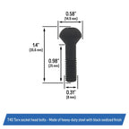 Rear Lock Bolts for Corvette C4 1984-96 Removable Targa Top Roof Panel 14051183