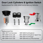 Door Lock Cylinders Ignition Switch Keys For Ford E150 E250 E350 1996 2008