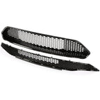 Front Upper Grille and Lower Mesh Grill Honeycomb Black for 2018-2022 Ford Mustang