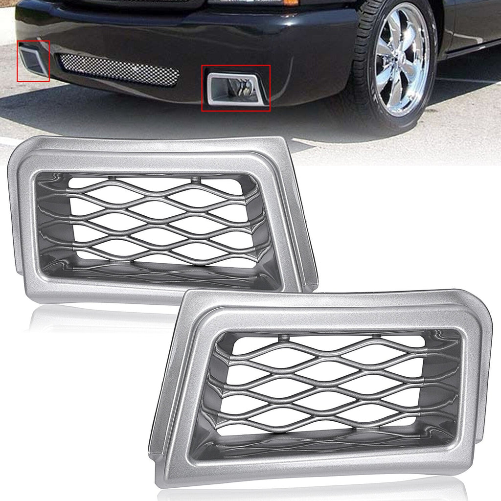 Bumper Caliper Air Duct Left Right Pair for 2003-2007 Chevrolet Silverado SS-Style