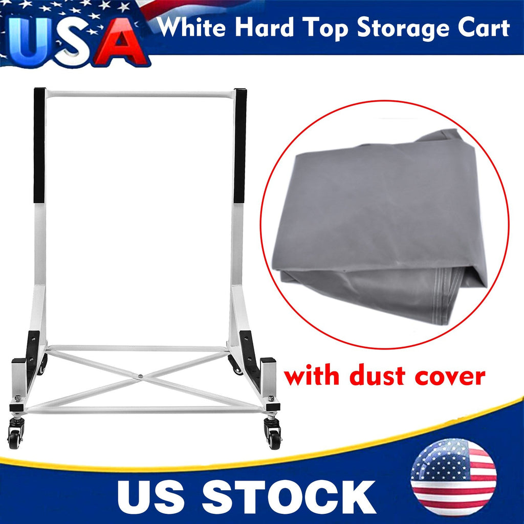 White HARDTOP STORAGE CART with COVER Hard Top for Chevrolet Corvette Mercedes