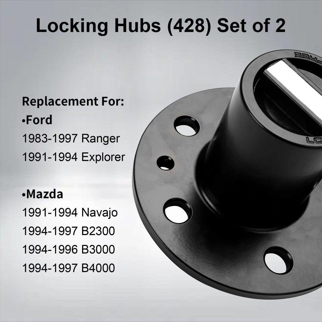 2X Spline Locking Hubs For 83 97 Ford Ranger Explorer Mazda Navajo B2300 B3000