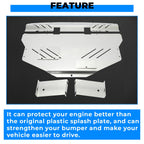 Engine Splash Shield Under Tray Skid Plate for Subaru WRX Impreza 11 14 Aluminum