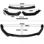 Glossy Black Front Bumper Lip Splitter Chin for 2018-2024 for Infiniti Q50