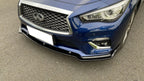 Glossy Black Front Bumper Lip Splitter Chin for 2018-2024 for Infiniti Q50