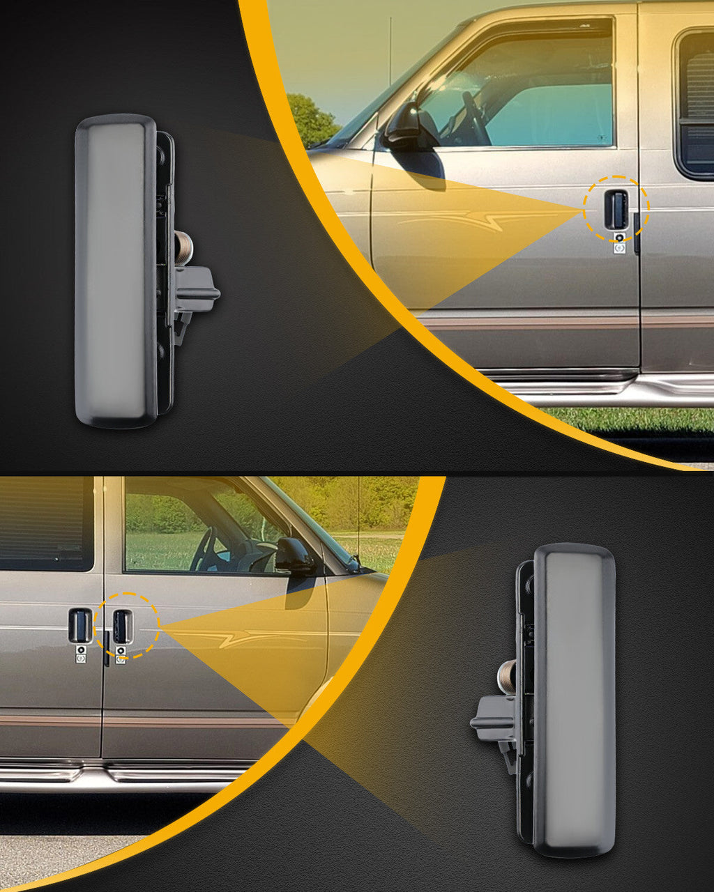 Metal Exterior Door Handle Driver Passenger Side Set For Chevy Astro GMC 85 05