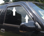 Chrome Window Visor Trim Molding Accessory for 4 Door Models with Visors