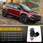 FJ1267 Fuel Injector Set For 2014 To 2017 Jeep Cherokee 3.2L V6 Gas 4627794AA 6x