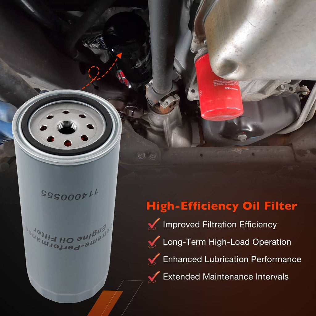 5 Micron Diesel Oil Filter for 2001 2019 Chevy Silverado GMC Sierra 6.6L Duramax