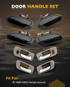 72165S84A01ZC Outside Exterior Interior Door Handle Set for 1998-02 Honda Accord