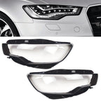Clear Headlight Headlamp Lens Covers Left and Right for Audi A6 C7 2011 2015