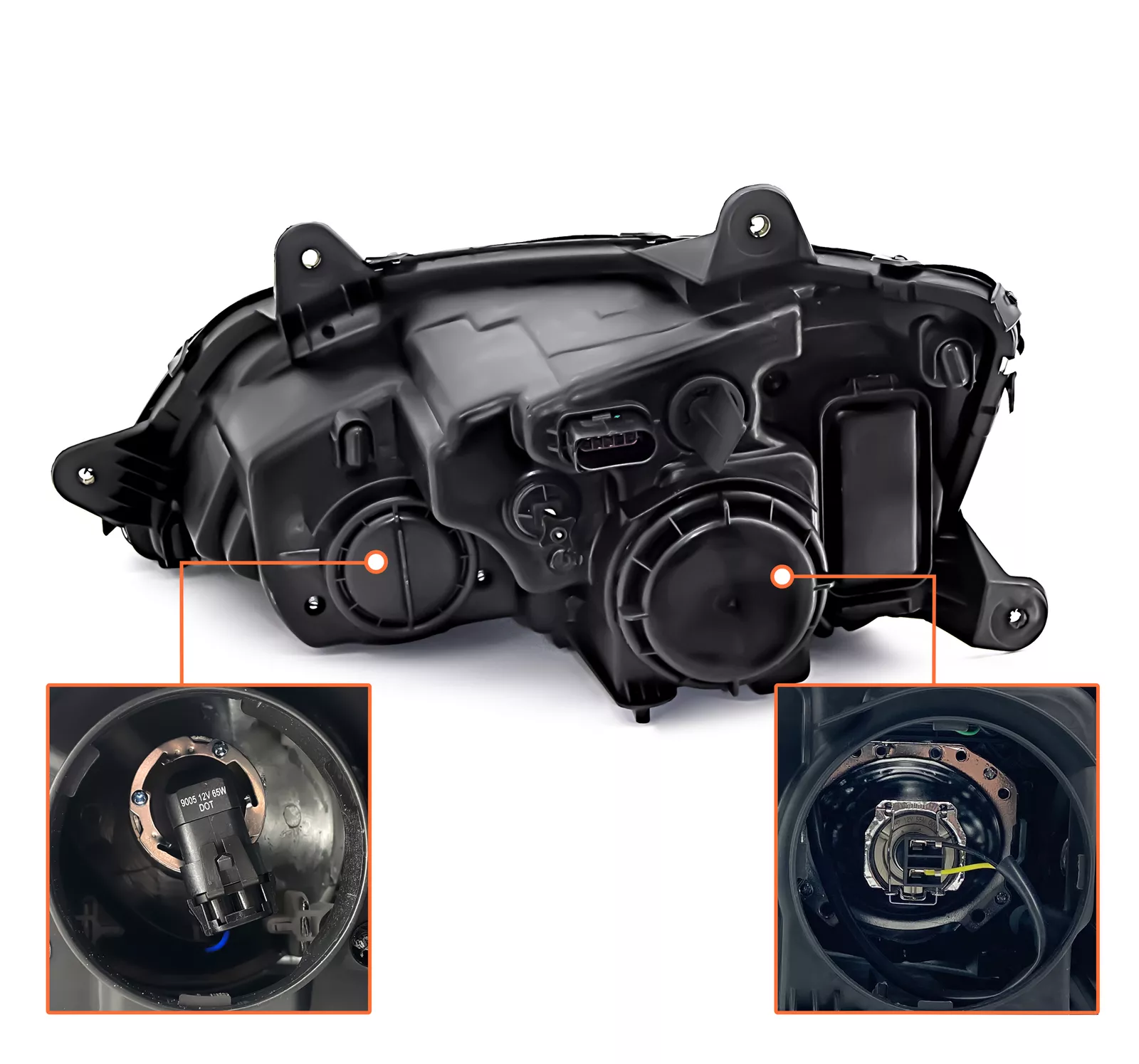 2P Headlight Fit 2008-2017 Kenworth T170 T270 T370 T470 T440 T660 Left & Right