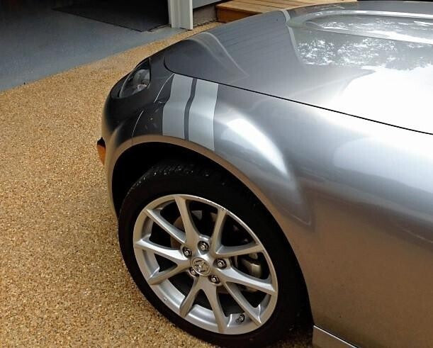 3 Inch Dual Fender Stripe Hash Mark Decal Graphic Kit for Mazda Miata