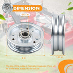164090 Idler Flat Pulley for King Kutter RFM Series 4 5 6 ft Lawn Tractor