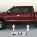 Chrome Side Door Trim Rocker Panel Molding Package for Chevy Silverado 14 19