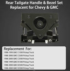 Metal Tailgate Handle And Plastic Bezel Set For GMC C K 1500 2500 3500 1988 2000