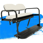 Flip Rear Back Seat for Yamaha Drive G29 Golf Cart 07 to 16 Off White Cushions