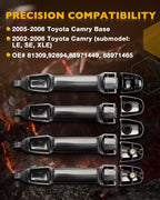 Exterior Interior Inner Door Handles Set Bezel for Toyota Camry 02 06 8 Pack
