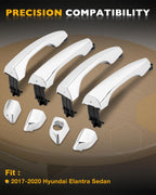 82651F2010 Chrome Outside Exterior Door Handle Set for 2017-2020 Hyundai Elantra