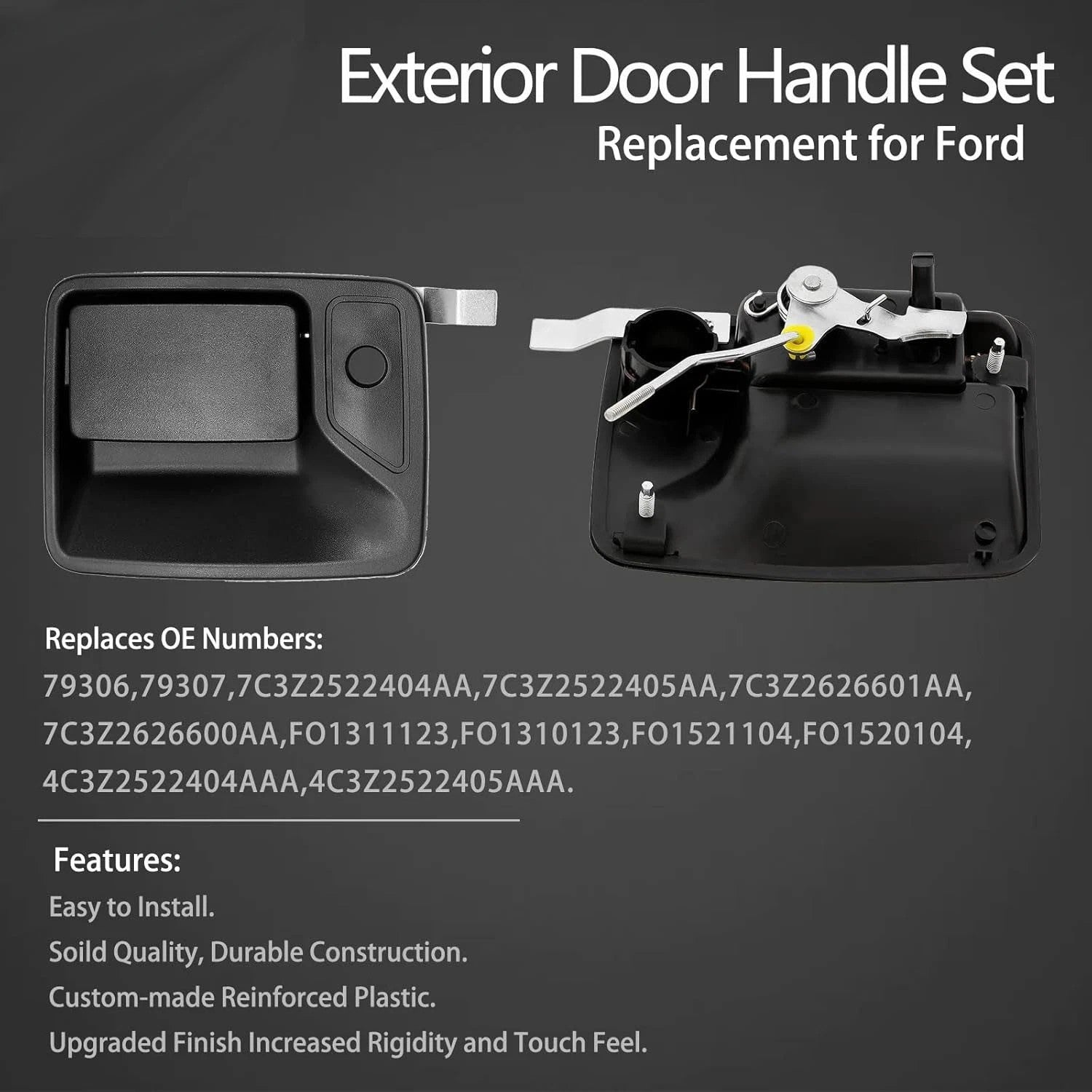 Exterior Door Handles Set for Ford F250 F350 Super Duty 1999 to 2016 79306 4Pcs