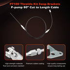 P7100 Throttle Swap Kit 60 Adjustable Cable Mounting Brackets Return Springs